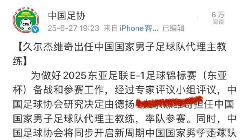 久尔杰维奇完成既定目标离任国足战术选人再次推倒重来